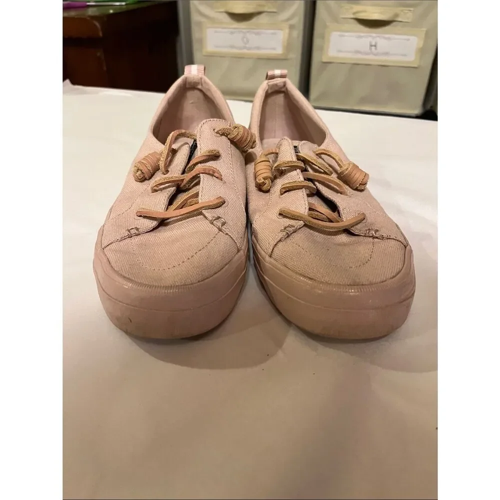 Sperry Women’s Canvas Slip-On Sneakers in Blush Pink